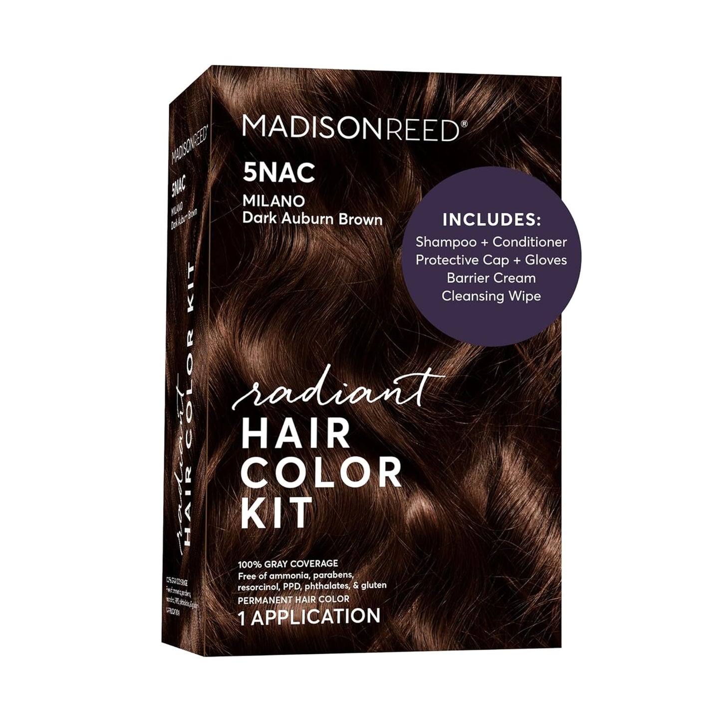 Madison Reed Radiant Hair Color Kit - 5RV Dark Garnet Red | Vivid Permanent Dye for Bold Color & Maximum Shine