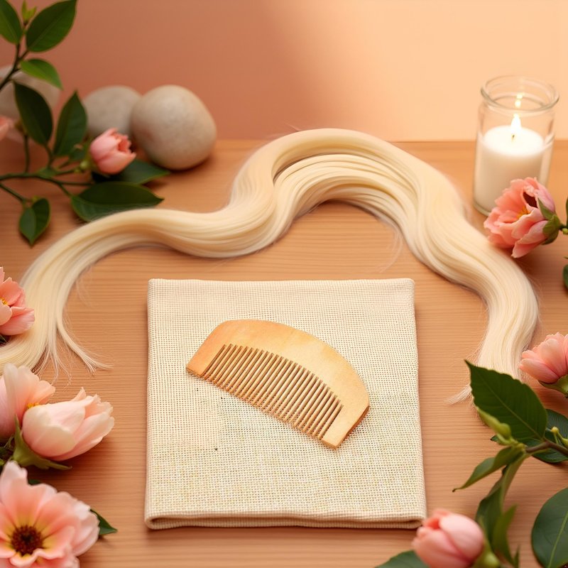 2 Pcs Natural Peach Wood Comb Close Teeth Anti-static Beard Hair Wooden Beauty Massage Detangling Tools Care Accessories, Hair Combs, Styling Tools and Appliances