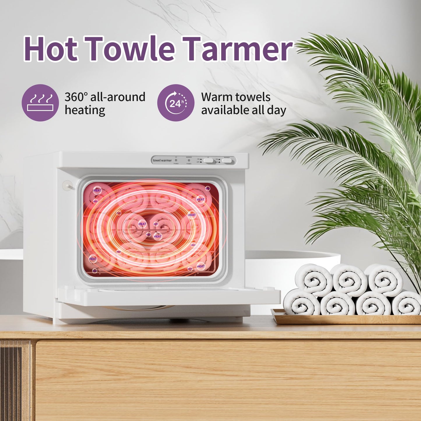 Towel Warmer for Spa, Salon & Home, Facial Towel Warmer for Esthetician, White