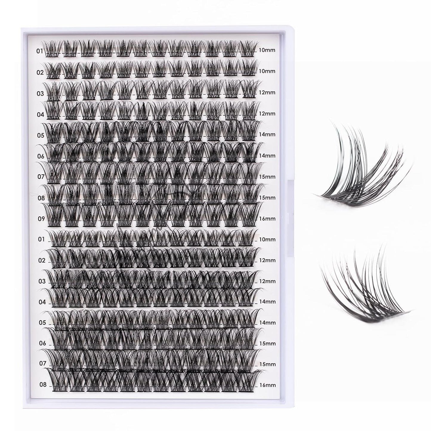 Lash Clusters - 480 Multi-Style False Eyelash Extensions | 10-20mm Thick 60D-100D for DIY Beginners