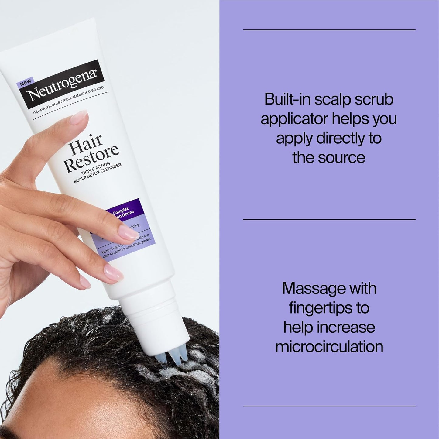 Neutrogena Hair Restore Scalp Detox Cleanser - Triple Action Formula | 8 Fl Oz