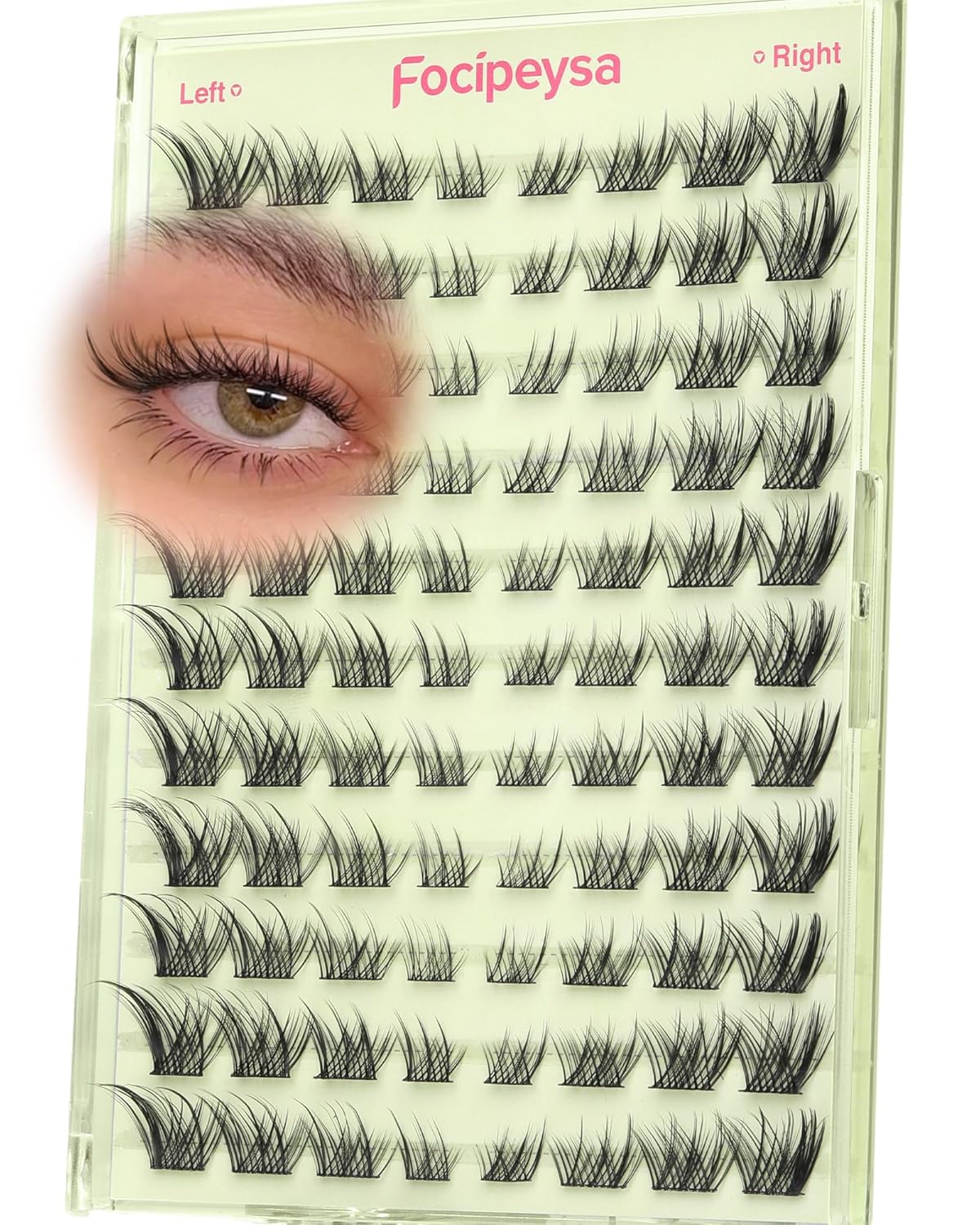 Fox Lash Clusters - Natural Wispy Eyelash Extensions | Reusable 11-19mm DIY Individual Lashes
