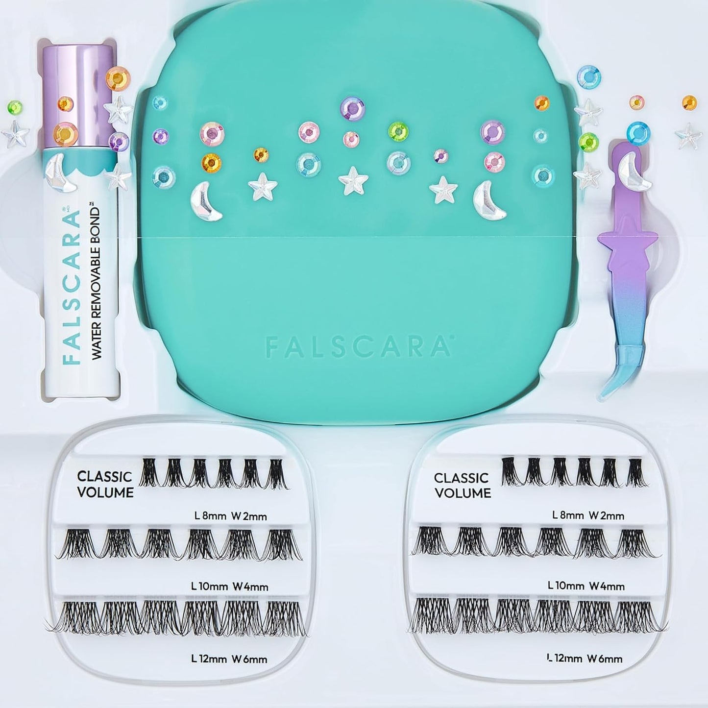Falscara False Eyelashes - Contact Lens Friendly Lash Clusters | Reusable 8mm-12mm Sizes