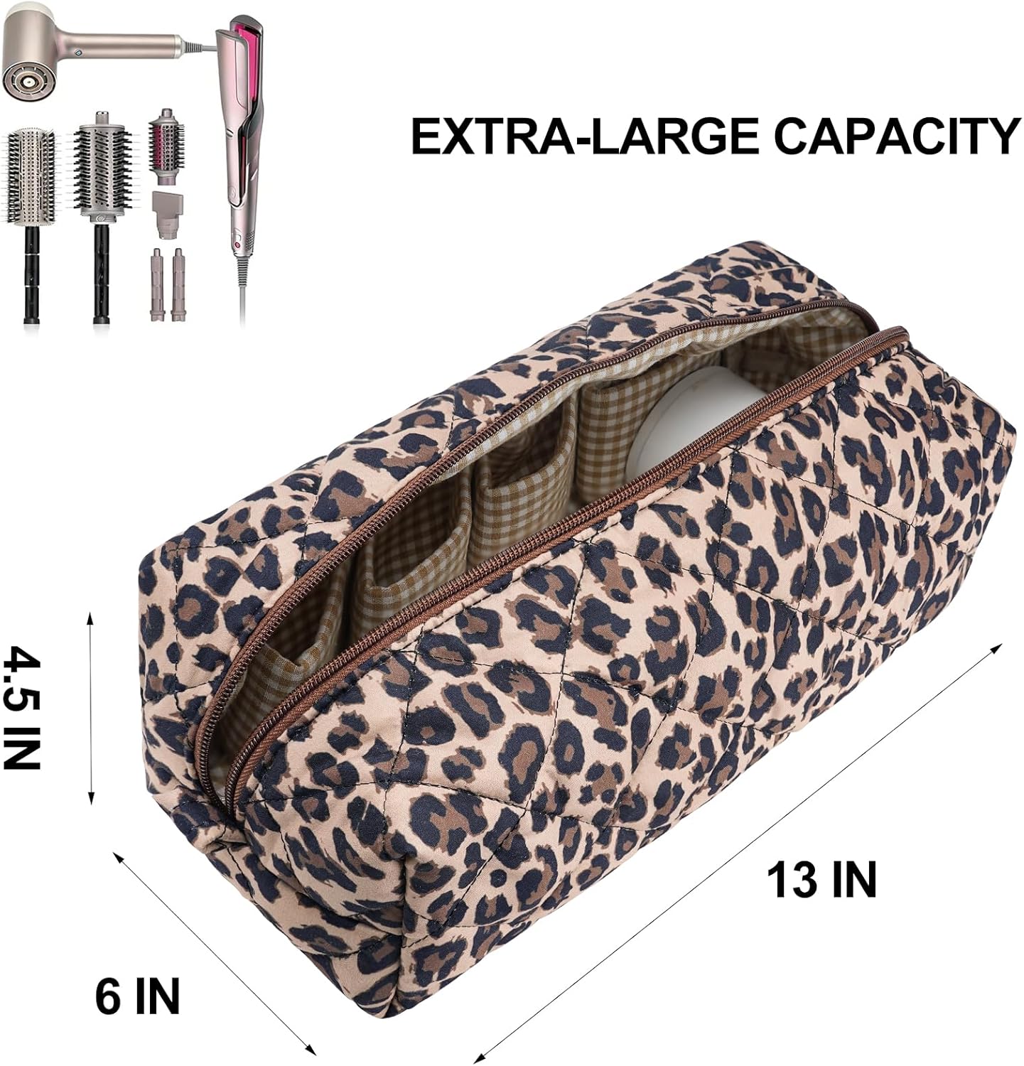 Hair Tools Travel Bag - Quilted Organizer for Dyson Airwrap Styler | Compact & Stylish