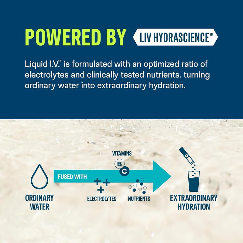 Liquid I.V. Hydration Multiplier - Sugar-Free Lemon Lime Electrolyte Powder | 14 Servings
