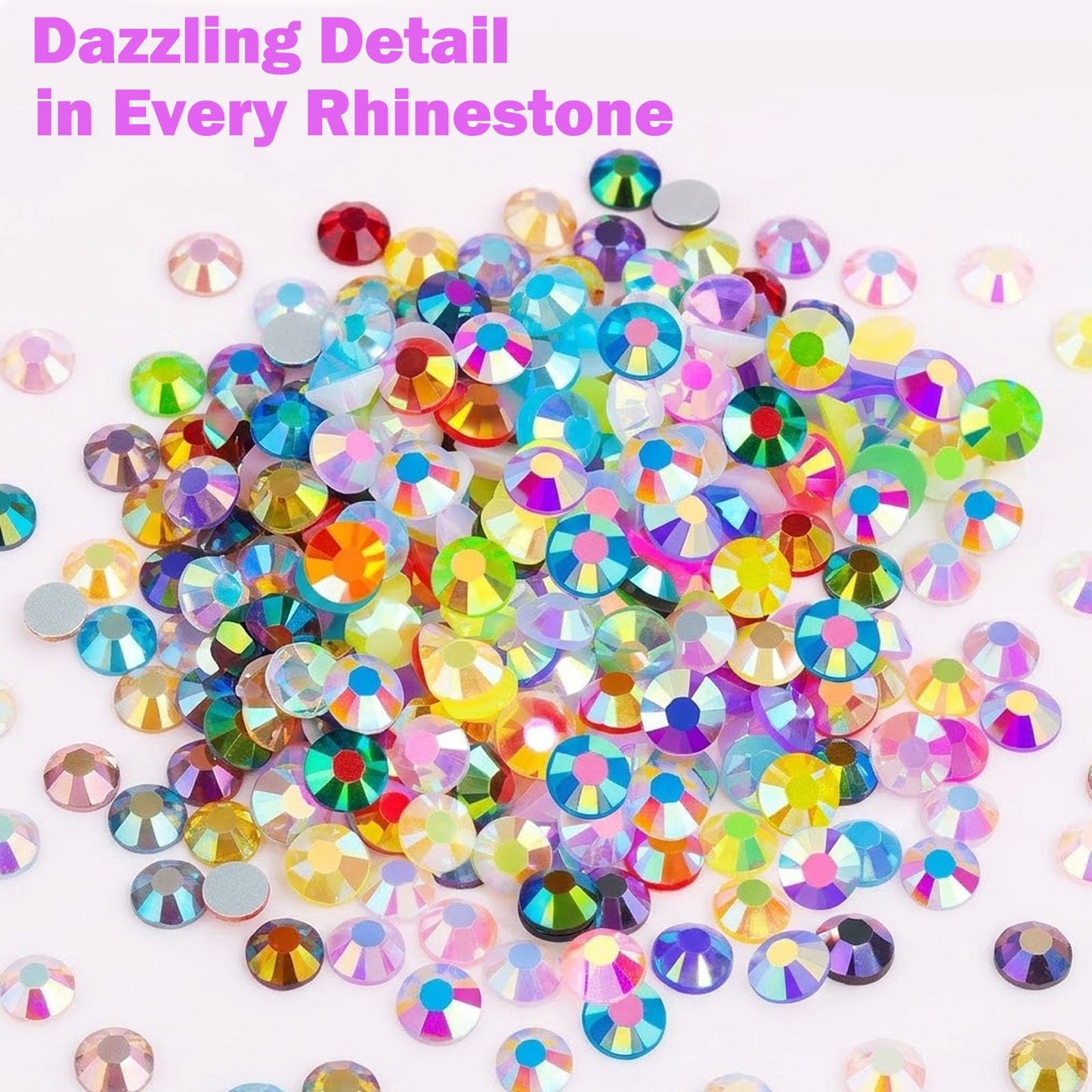 50000+Pcs Resin Jelly Rhinestones for Bedazzling,40 Colors 3mm Flatback Gems Bedazzling Kit with 3Pcs 10ml B7000 Glue for Clothing Nail Art Shoes Crafting Makeup (40 Colors+3 Pcs Glue)