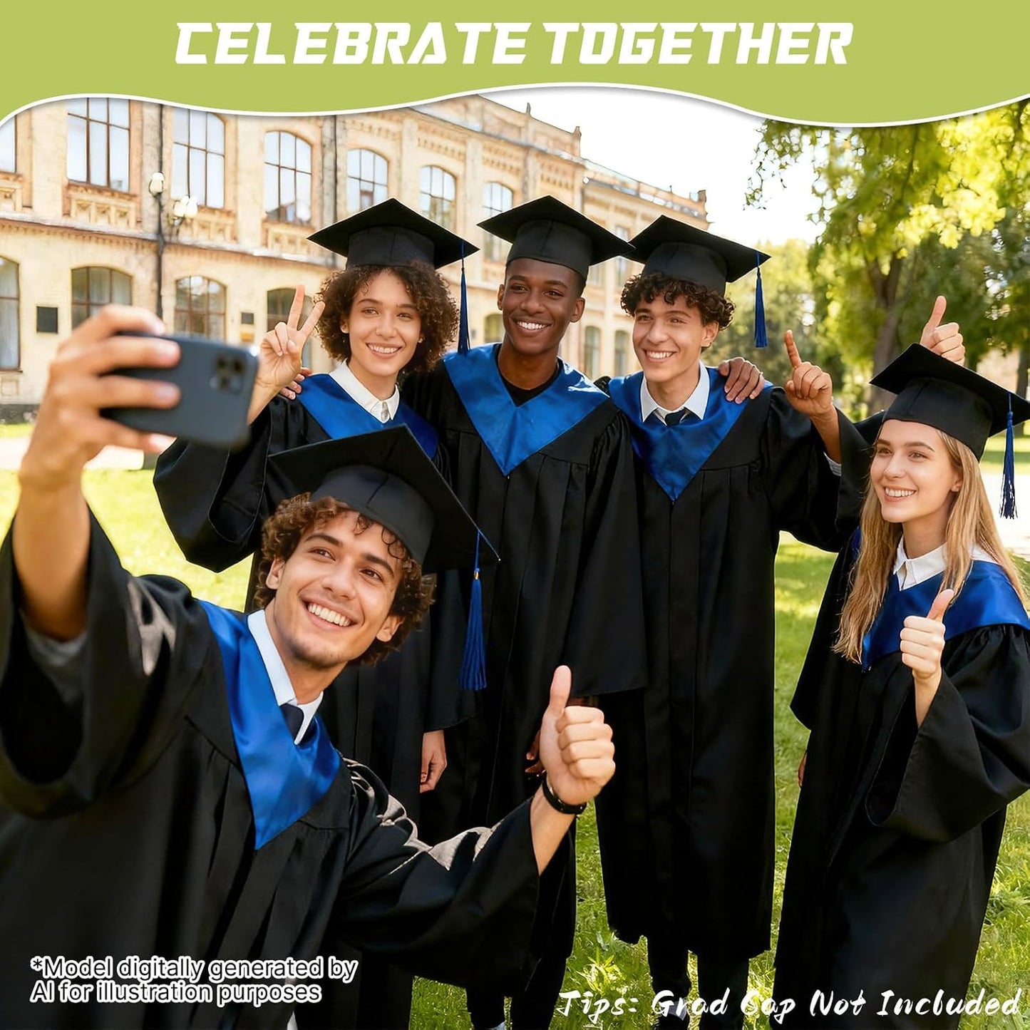 Graduation Cap Headband - Anti-Fall Hair Band for Secure Fit | Perfect for 2026 Graduates