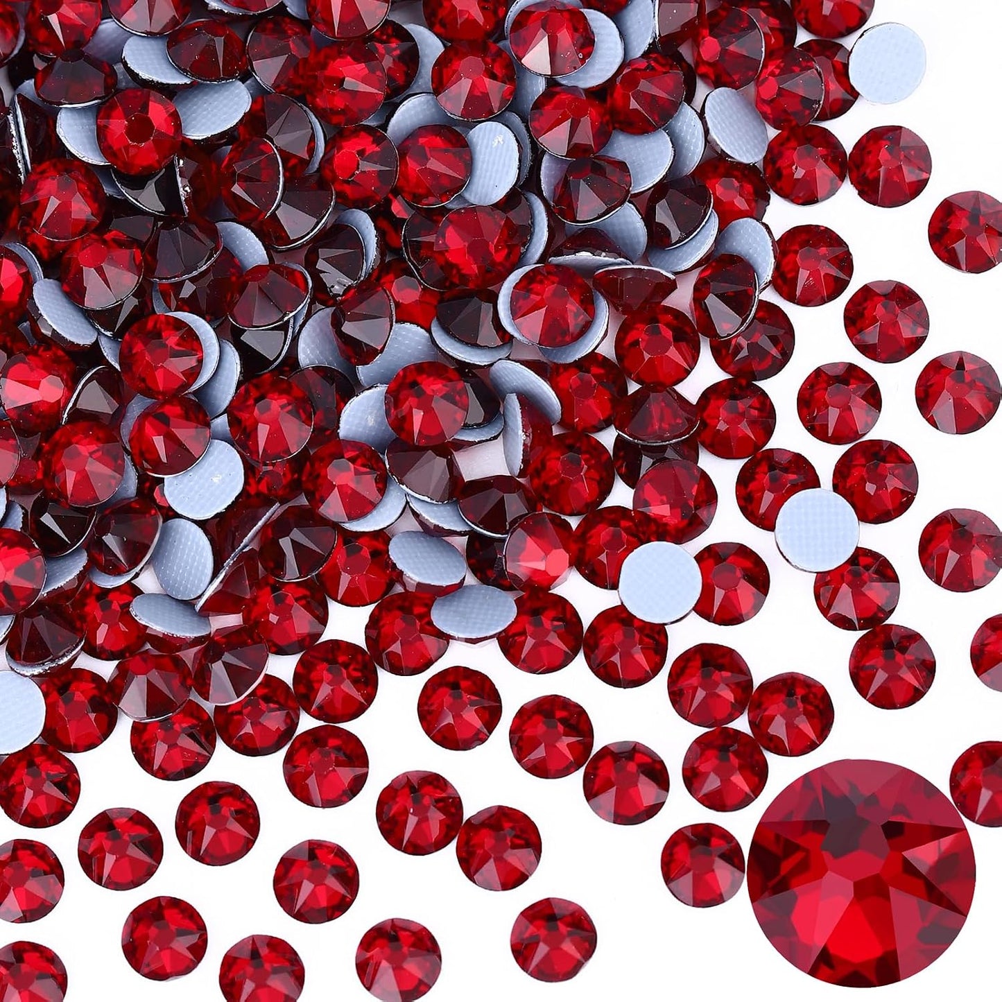 Hotfix Rhinestones - 144pcs Crystal AB Round Iron-On Gems for Fabric Crafting | SS40 (8.3-8.6mm)