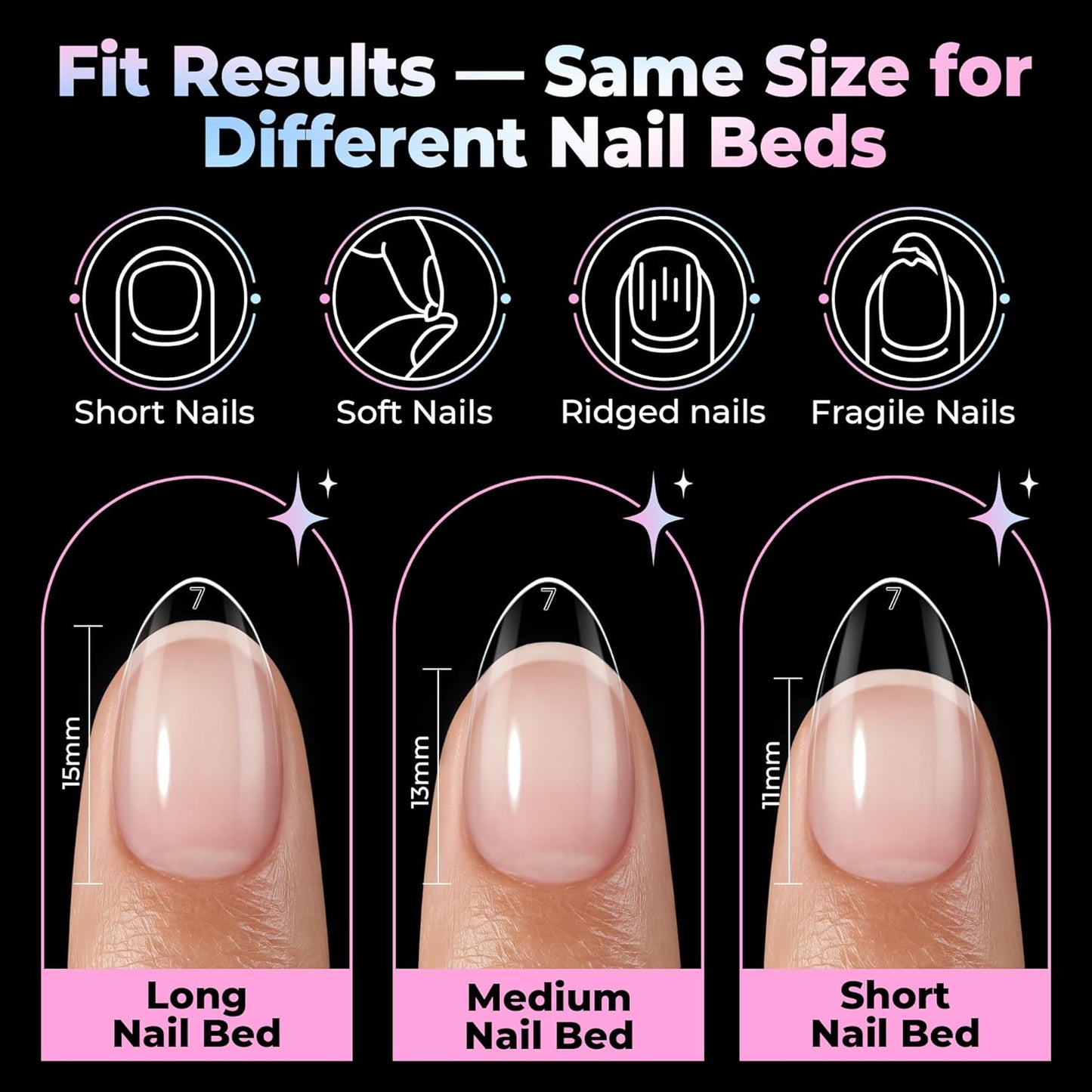 Short Almond Gel Nail Tips - 300PCS Pre-Etched Soft Gel for Easy DIY | Snug Fit Acrylic Extensions