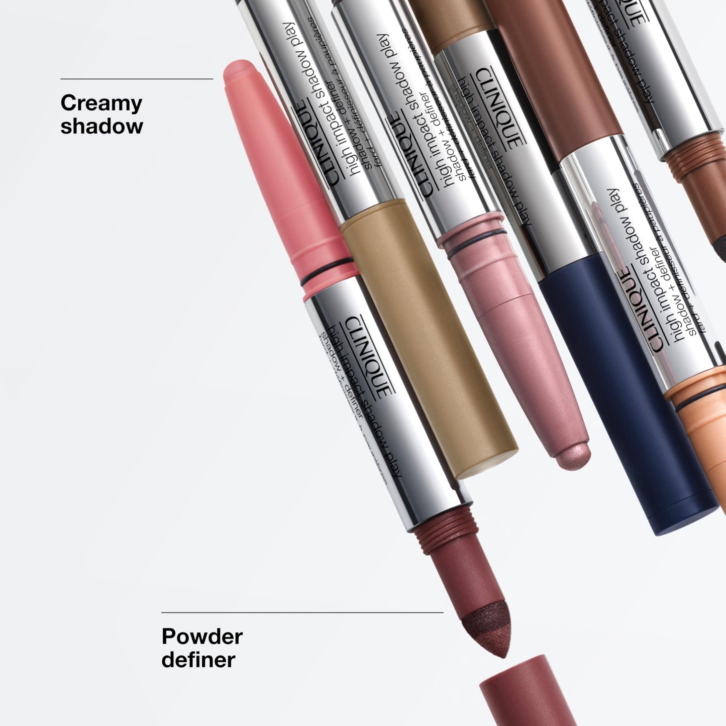 Clinique High Impact Shadow Play Shadow + Definer | Eyeliner + Eyeshadow | Crease Proof, Water Resistant + Safe For Sensitive Eyes, Double Latte, 1 Count