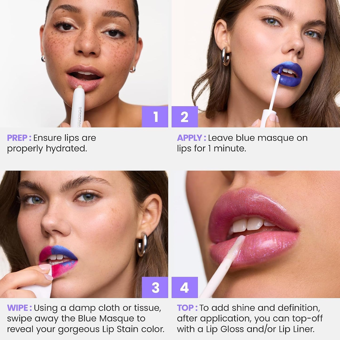 Wonder Blading Lip Stain - Long Lasting Waterproof Brown Tint | Matte Finish Peel Off Makeup (Demure Masque)