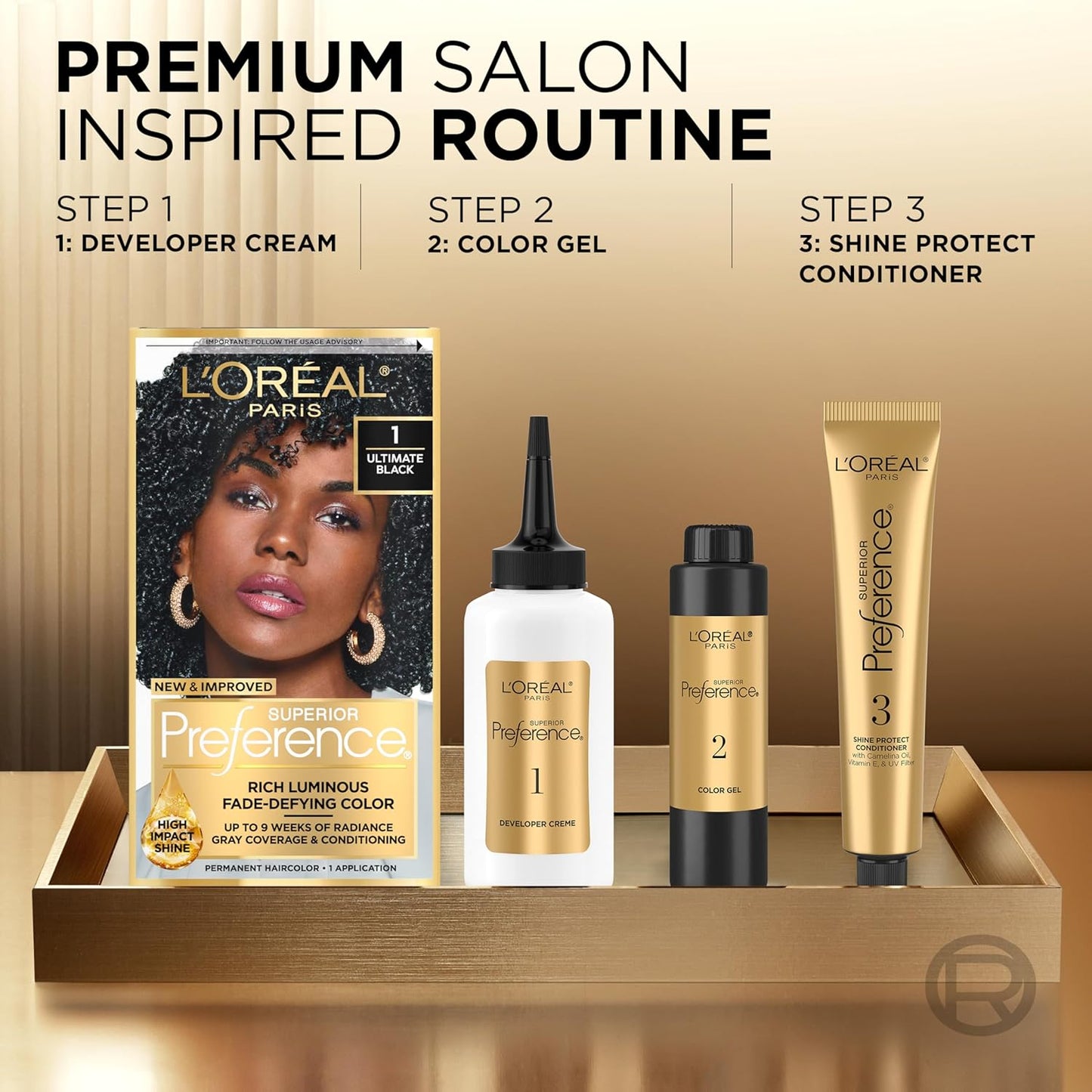 L'Oreal Paris Hair Color - Superior Preference Dark Ash Blonde 7A | Fade-Defying Permanent Dye for 9 Weeks of Radiance
