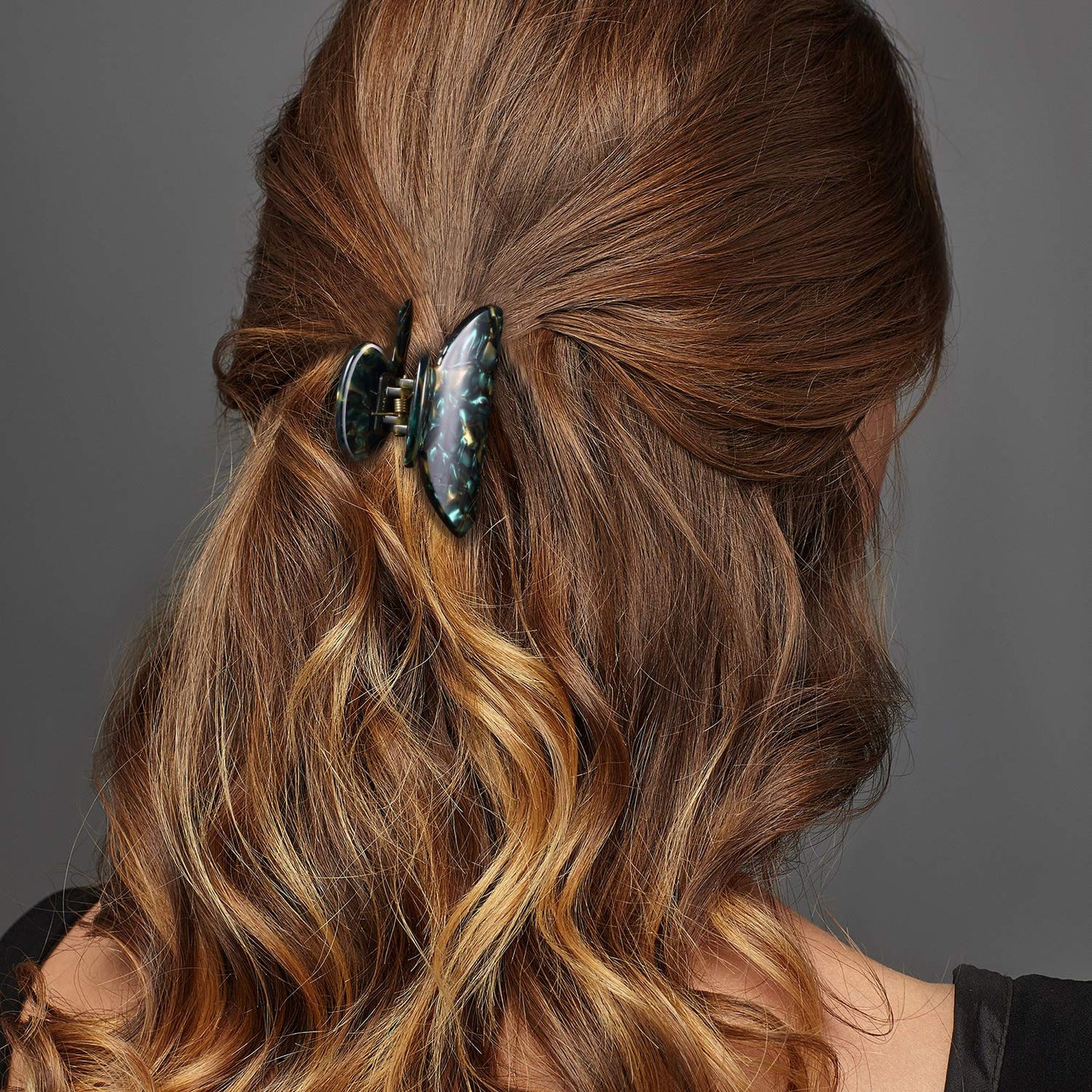6 Pieces Tortoise Shell Hair Claw Clip for Women 2 Inch Medium Tortoise Hair Clip French Resin Clamp for Woman, Assorted Design