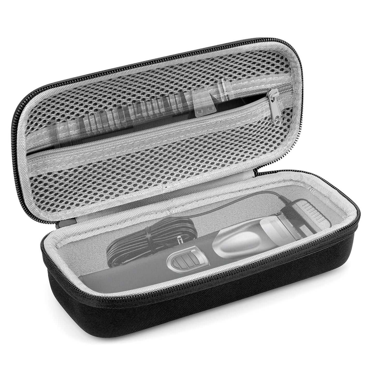 Linkidea Durable Travel Case Compatible with Wahl USA Pro Series 3026018, Manscaper Model 5708, Beard Trimmer Grooming Accessories Organizer, Portable Storage Box (Black)