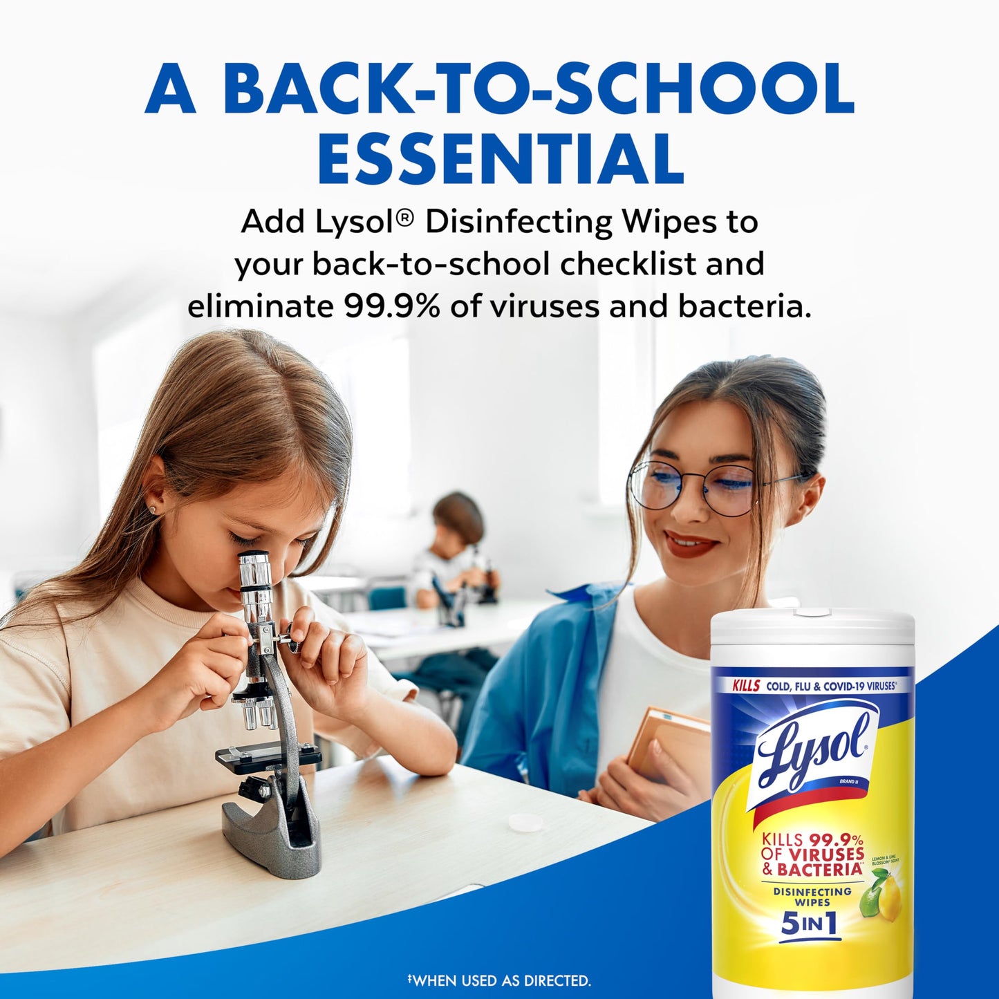 Lysol Disinfectant Wipes, Multi-Surface Antibacterial Cleaning Wipes, for Disinfecting and Cleaning, Lemon and Lime Blossom, 80 Count (Pack of 1)