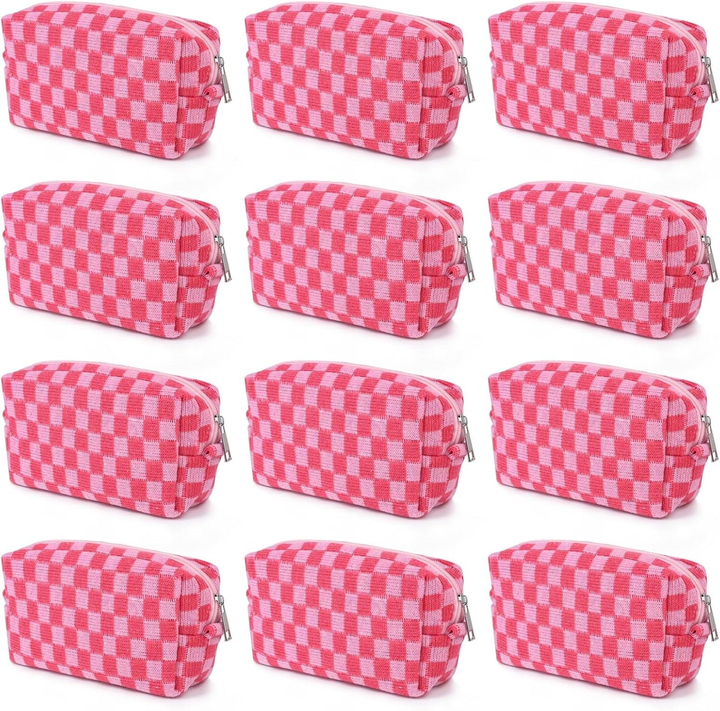 Bridesmaid Proposal Gifts - 6PCS Corduroy Blue Makeup Bags | Wedding Party Favors & Toiletry Organizers
