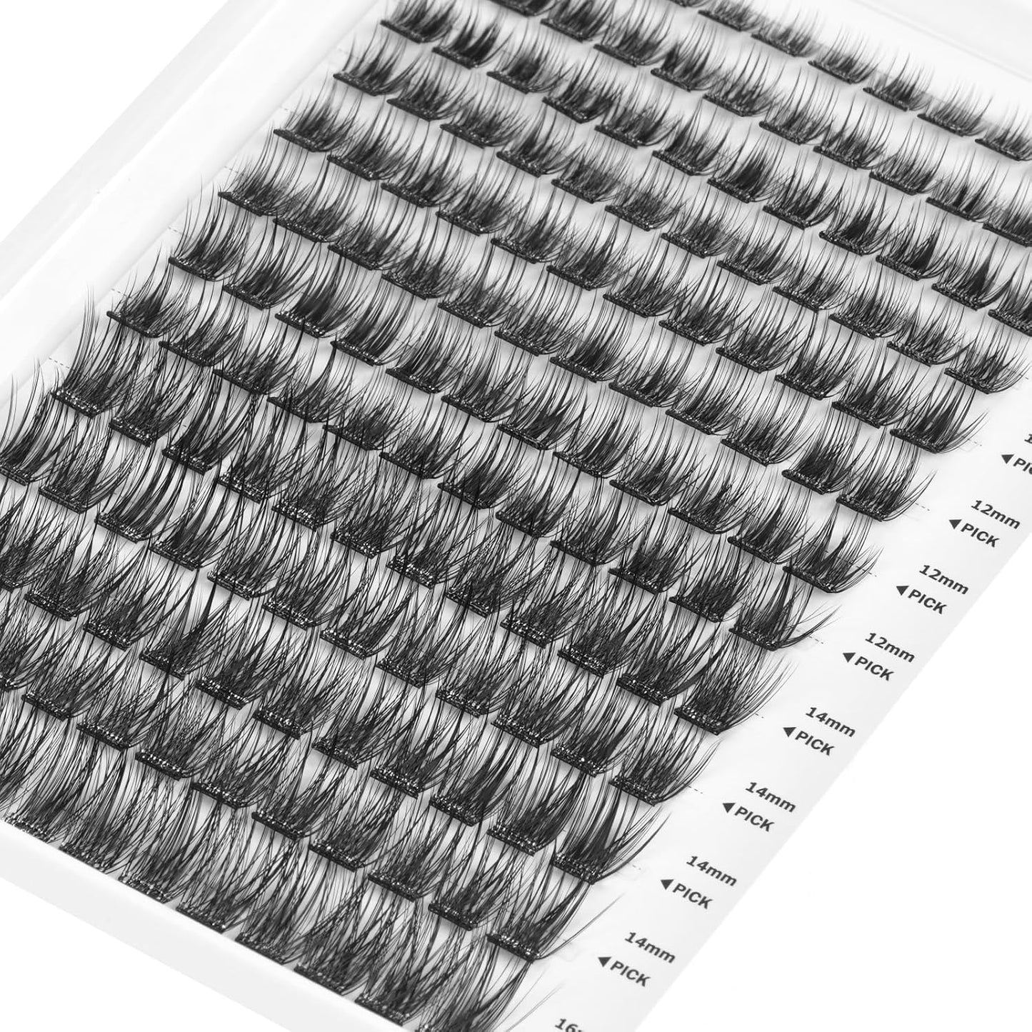 Self-Adhesive Eyelashes - 156 Pcs Pre-Glued Clusters with Invisible Tape | No Glue, Longer Lasting, Volume-Mixed