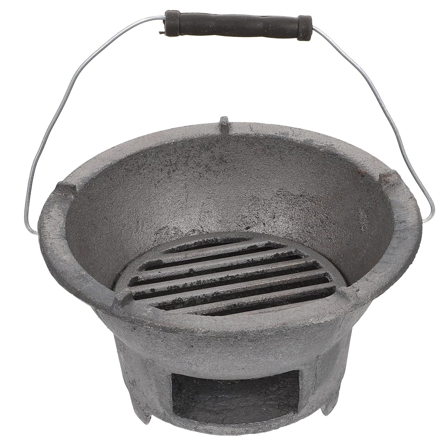 Cast Iron Charcoal Grill Japanese Tabletop BBQ Grill Mini Portable Hibachi Indoor Stove Camping Barbecue Tool BBQ Charcoal Stove 20cm