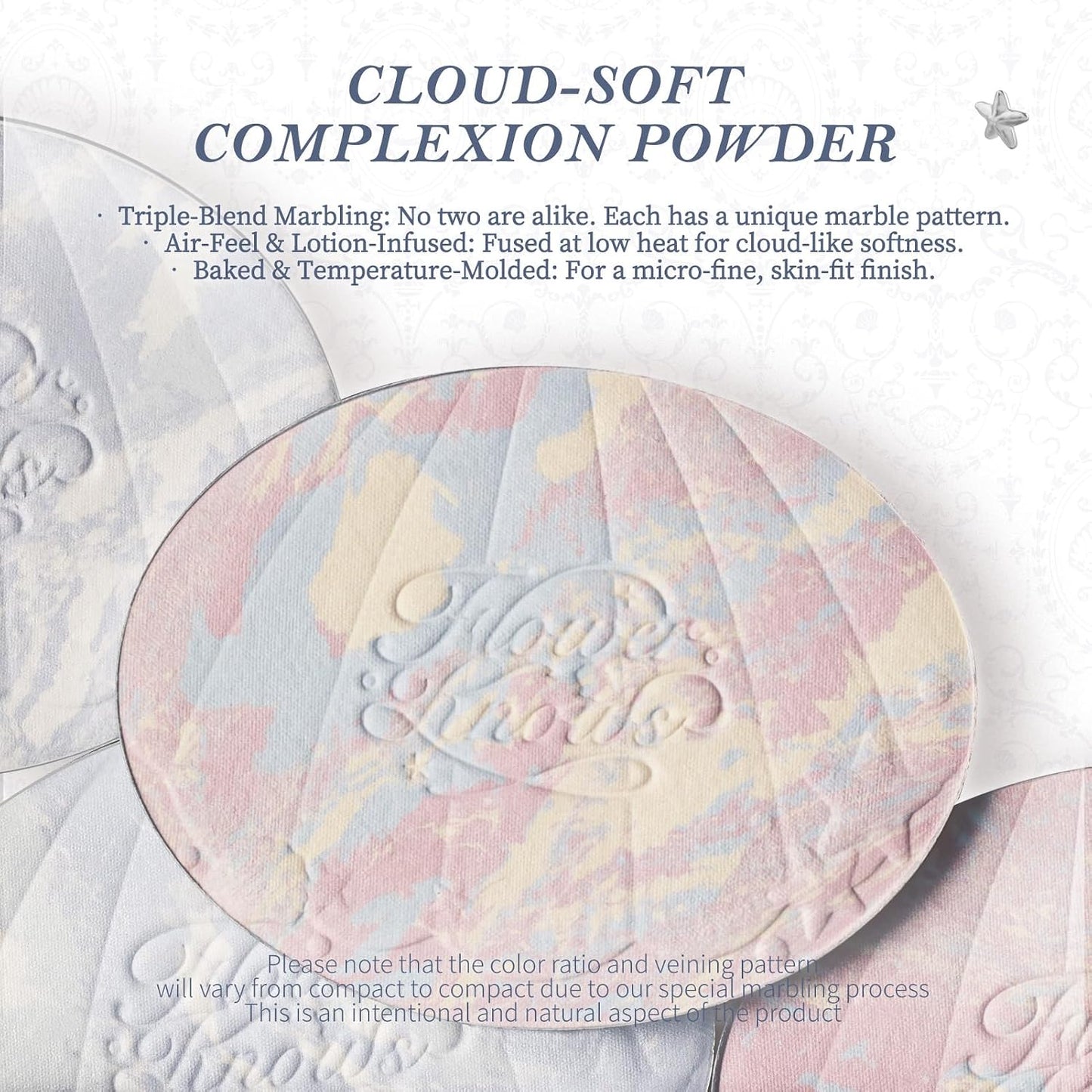 Baked Setting Powder Compact - Translucent Oil-Control & Pore Blurring | 0.32 Oz (Cloudy Blue)