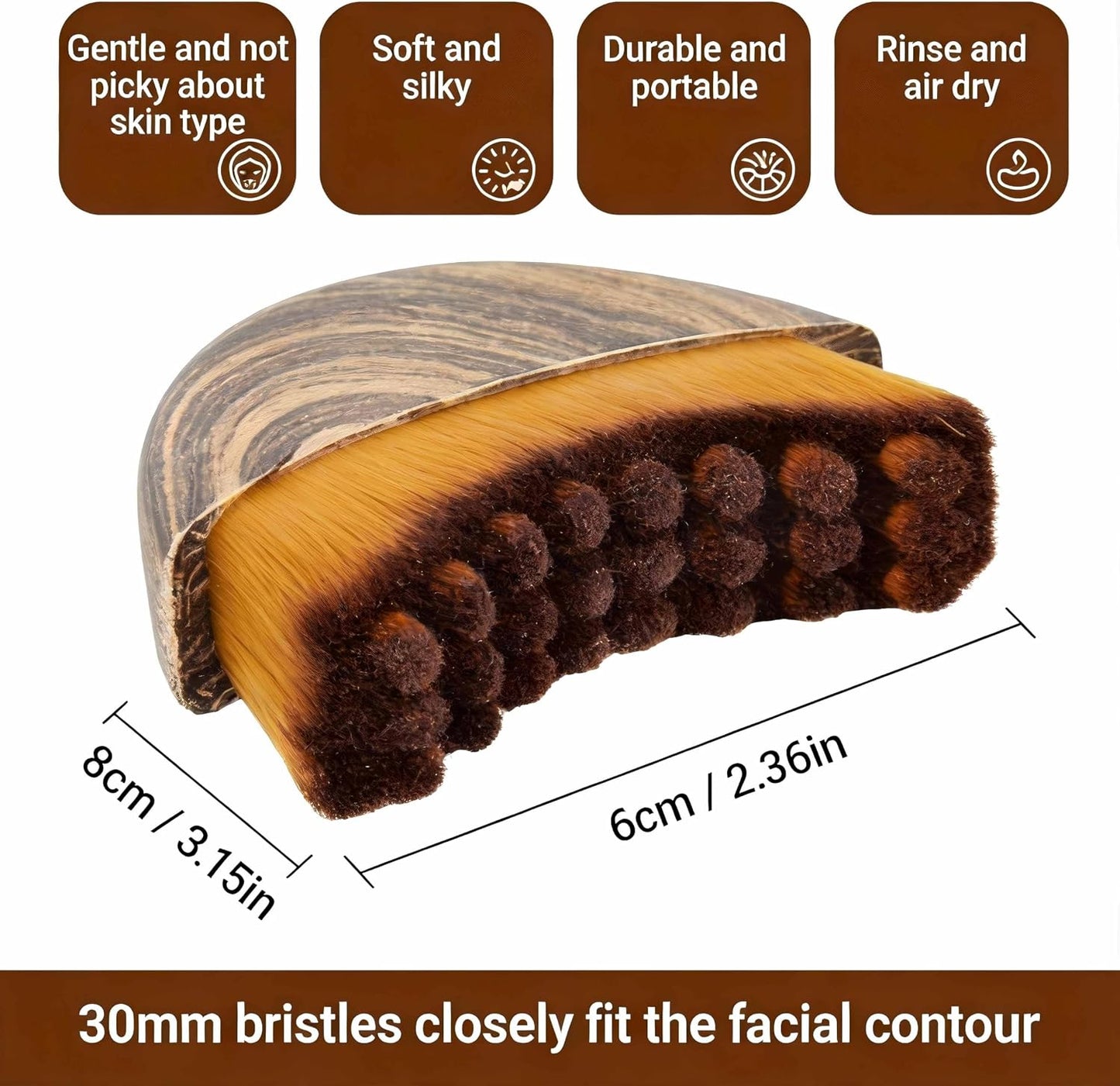 Lymphatic Contour Face Brush Set - Dry Brushing Massager for Drainage & Jawline Sculpting | Ergonomic Design (2PCS)
