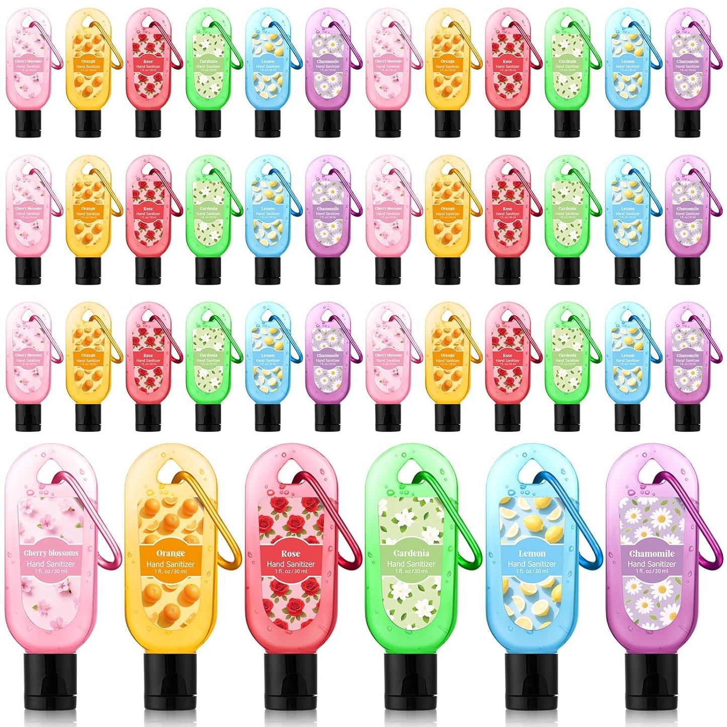 Mini Travel Size Hand Sanitizer Keychain - 24 Pcs Gift Set for Teachers, Nurses & Staff | Appreciation Thank You Bulk