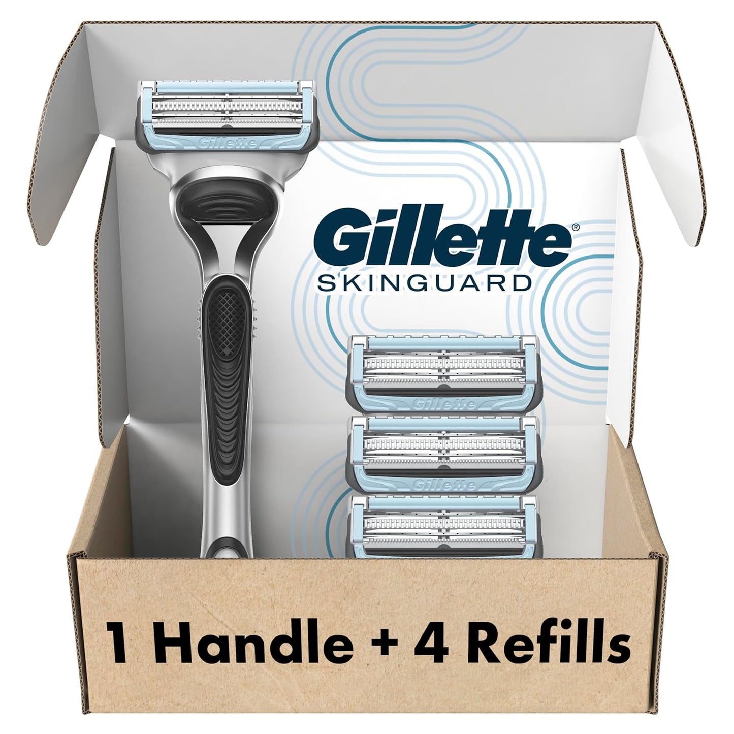 Gillette SkinGuard Razors for Men - Sensitive Skin Shaving Solution | 1 Handle & 2 Blade Refills