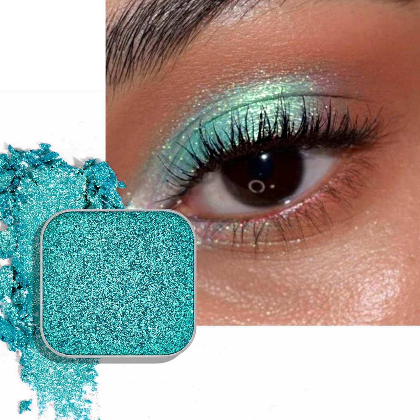 Chameleon Chrome Eyeshadow - Duochrome Lavender & Blue Reflects | Iridescent Metallic Shimmer, Bouncy Texture