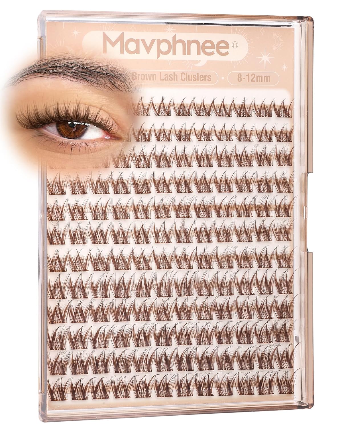 Natural Cluster Eyelash Extensions - Short Lash Clusters 8-10-12MM | CC-Curly Wispy Individual Lashes, 144 Pcs