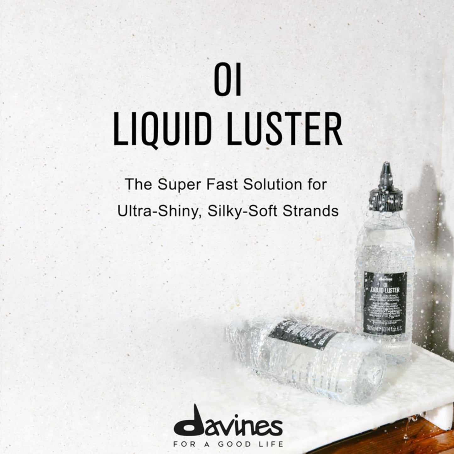 Davines OI Liquid Luster | Weightless Hair Treatment for Glass-Like Shine - Softens & Detangles, 10.14 Fl Oz