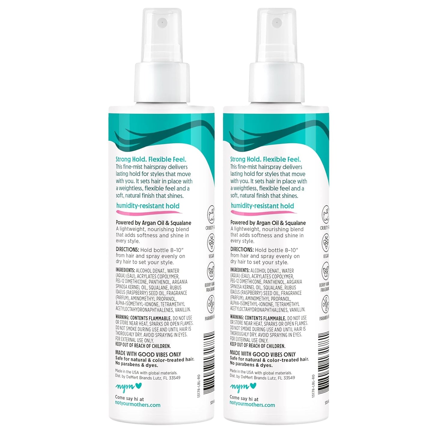 All Eyes On Me Hairspray - Strong Hold, Soft Styles - Humidity Shield | 2-Pack, 8 fl oz