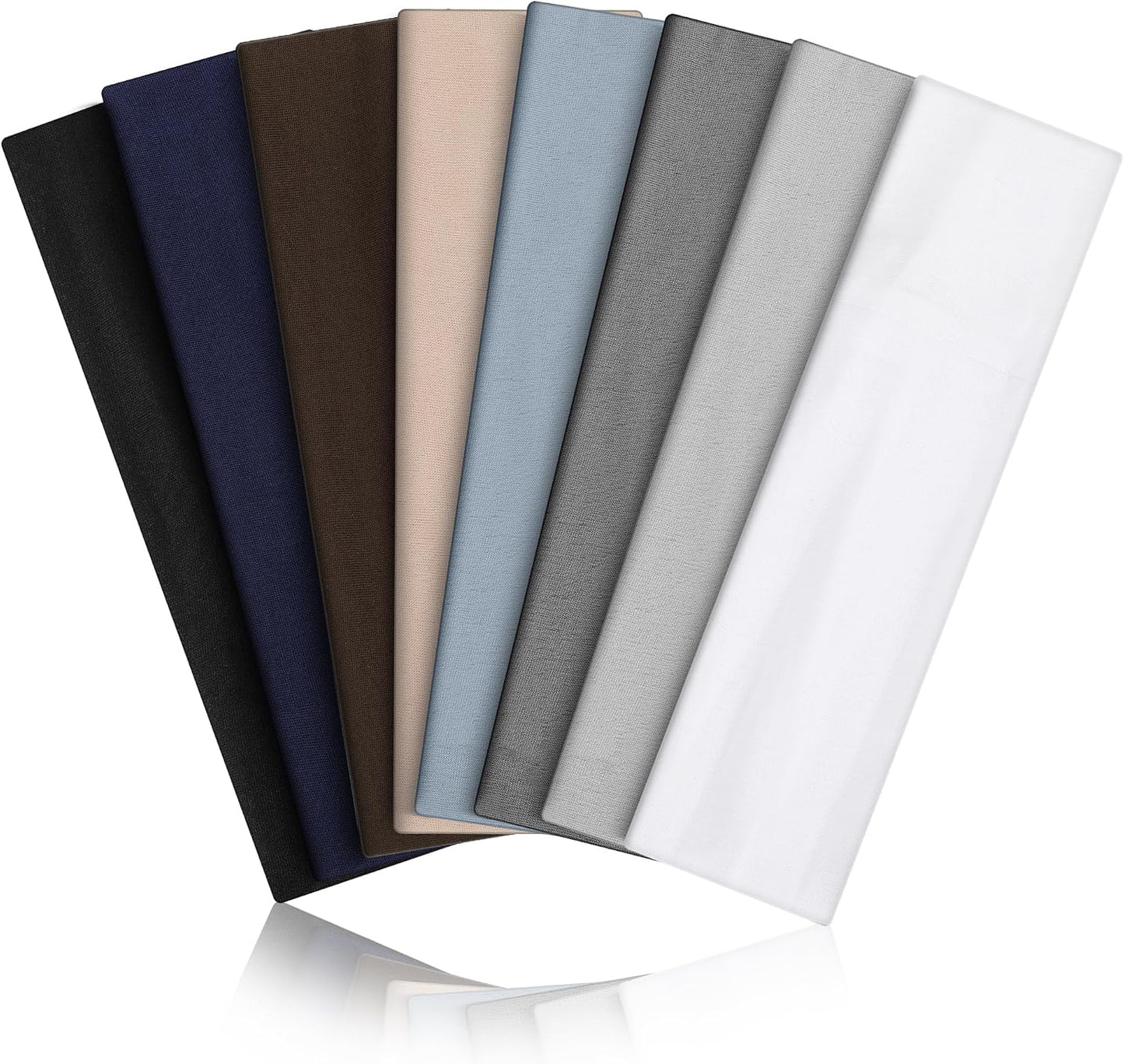 Non-Slip Sports Headbands - 8PCS Elastic Running Bands for Men & Women | Soft, Sweat-Absorbent Design