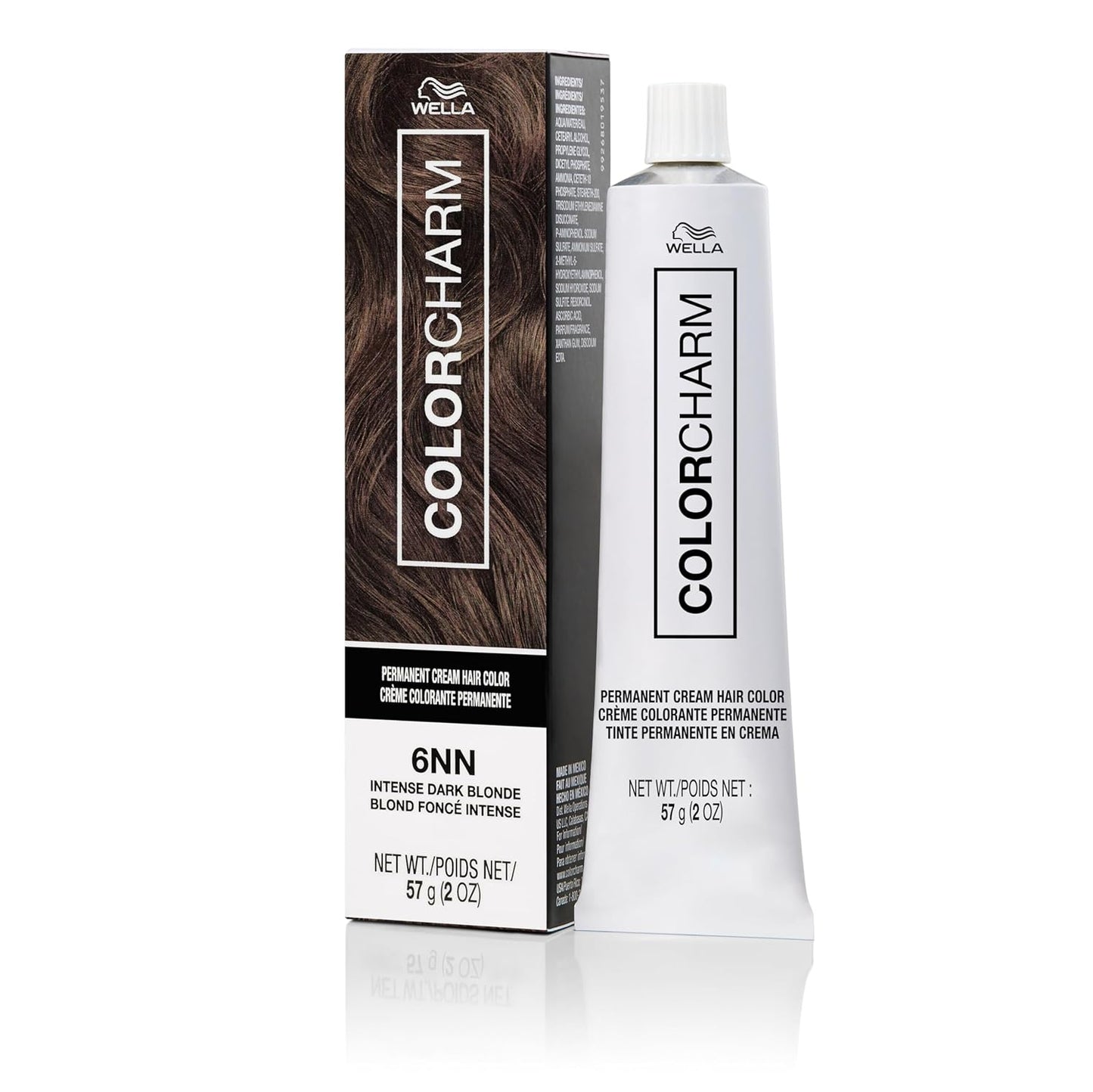 COLORCHARM Permanent Cream Hair Dye - Brown Hair Color for Medium to Golden Caramel Shades | 100% Gray Coverage, Vegan | 2 oz.