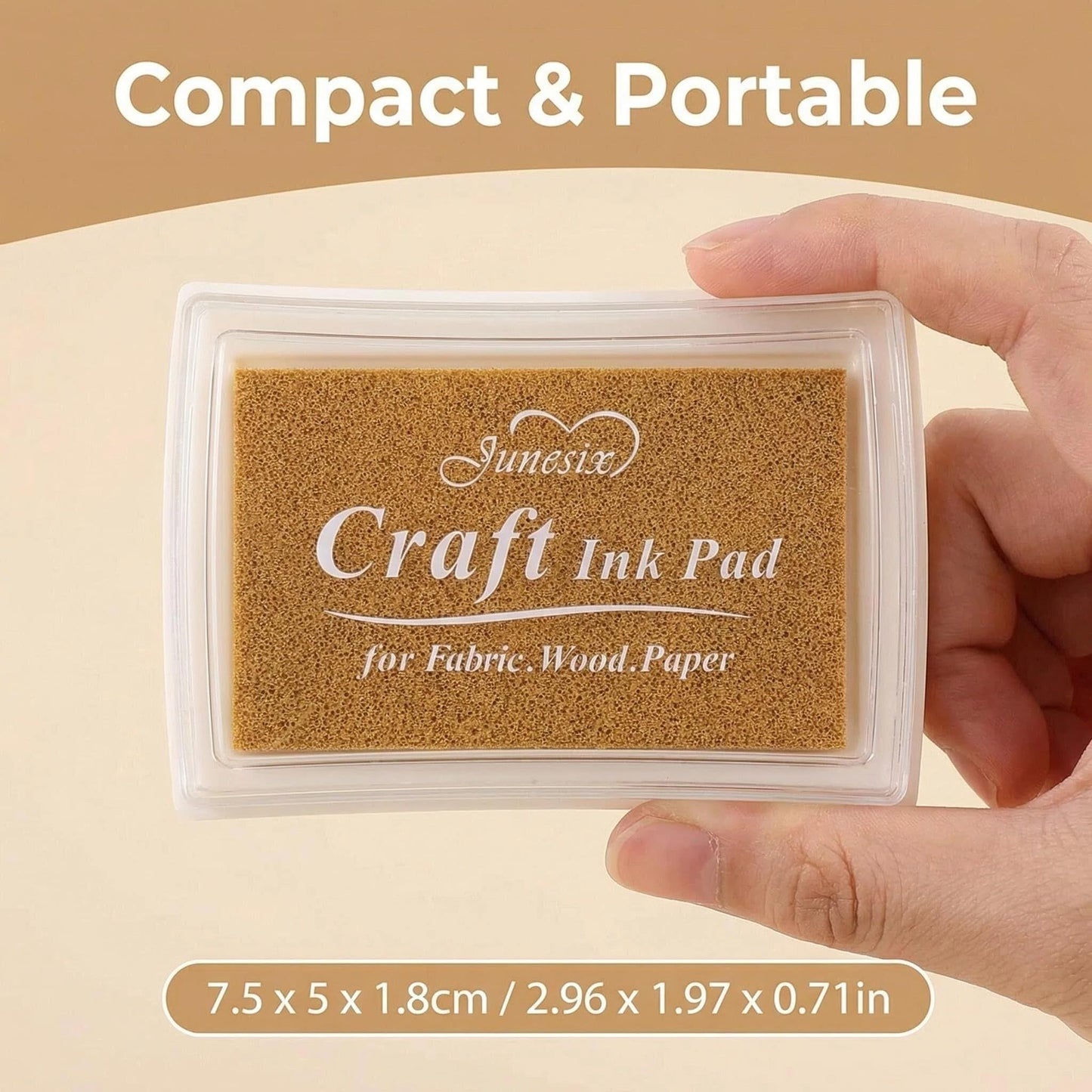 Gold Metallic Ink Pad for Rubber Stamps – Craft Stamp Ink for Scrapbooking, Card Making & DIY Projects