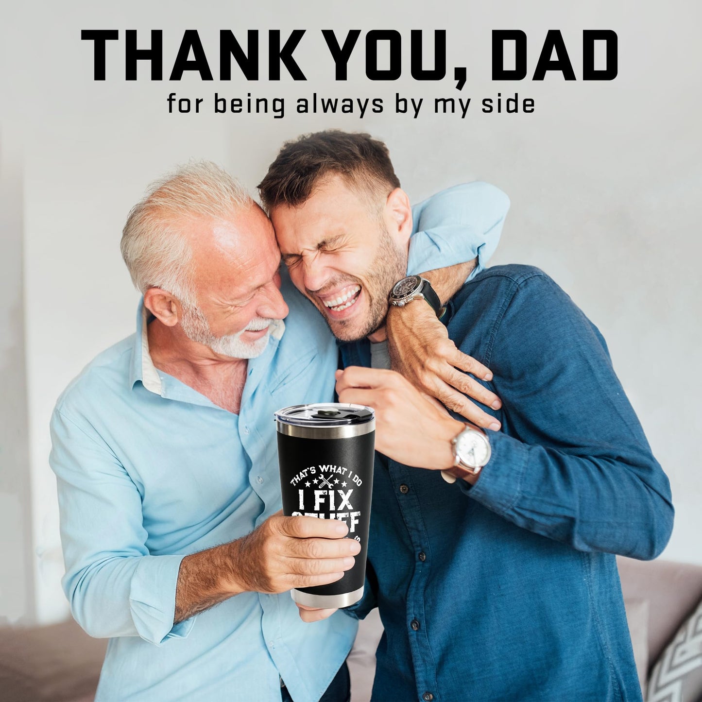 WITTSPOT Fathers Day Gift for Dad from Daughter, Son - Birthday Gifts for Men, Dad, Him, Handyman - Dads Birthday Gift Ideas - Cool Mens gifts Ideas, Mens Birthday Gift Ideas - Men Tumbler 20oz