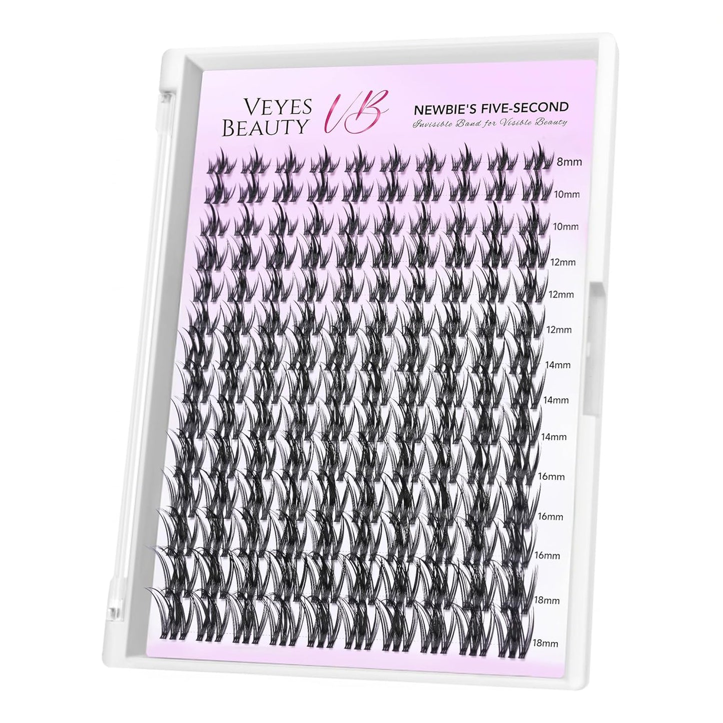 Brown Manga Lash Clusters - DIY Individual Eyelash Extensions with Thin Invisible Band | 8-18mm Mixed Lengths for Easy Self-Application
