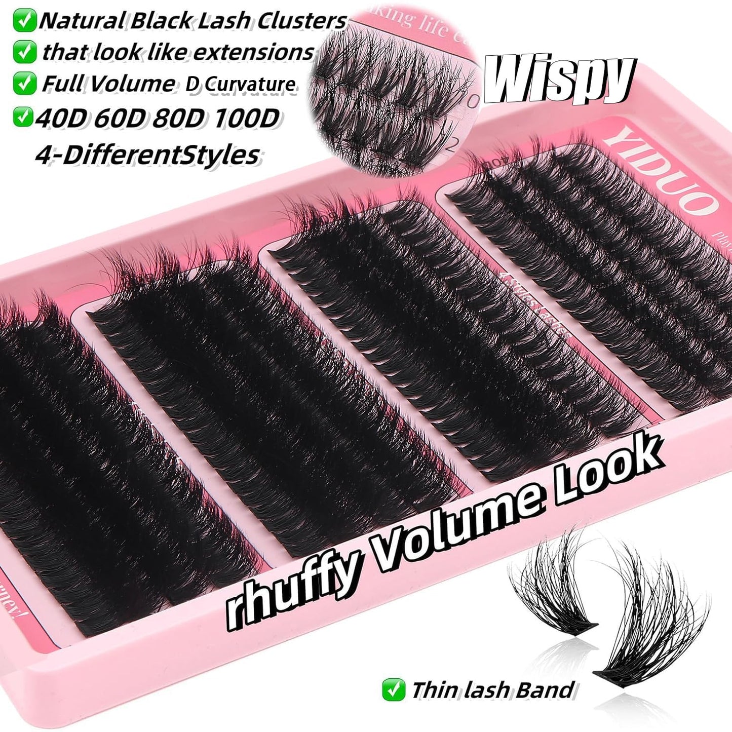 YIDUO Lashes Clusters Kit