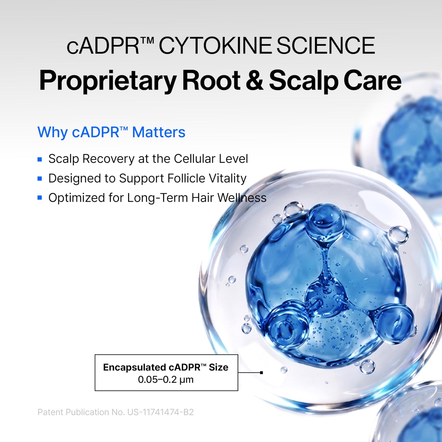 Refilled cADPR Booster Plus Balancing Hair Growth Serum | Lightweight Moisture Scalp Care for Thin & Weak Hair | Non-Greasy Care with Built-In Scalp Massager | Cytokine, Biotin for Dry Scalp