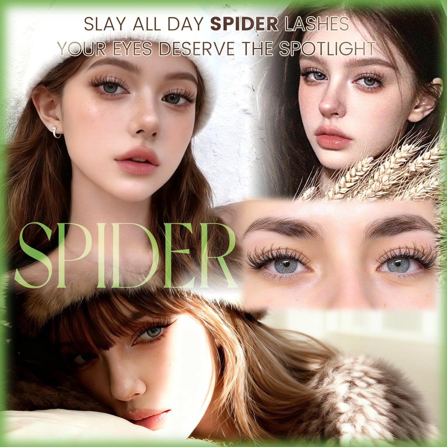 KEYYOU Spider Lash Clusters Breeze Wispy Eyelash Clusters Natural D Curl 8-16mm Clusters Eyelash Extension Invisible Band Spider Lashes for Daily Makeup