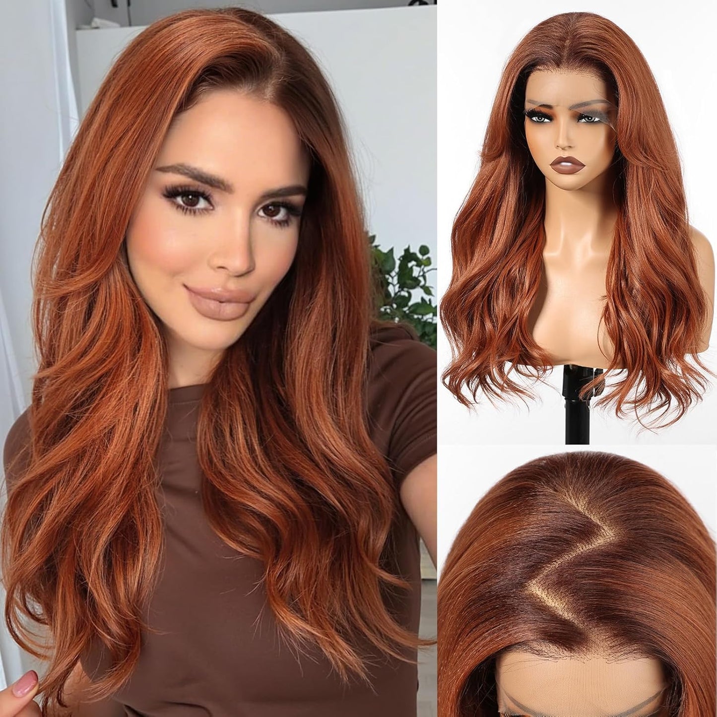 HD Lace Front Wig - 22 Inch Gray Long Wave Layered Synthetic Hair | Glueless Daily Wear for Women