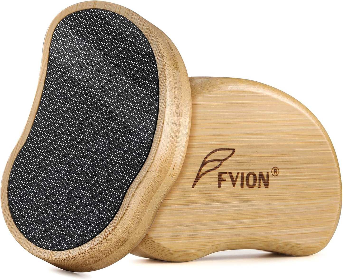 Nano Glass Foot File - Bamboo Handle Dead Skin Remover | Gentle Pedicure Tool for Soft Feet (Yellow)