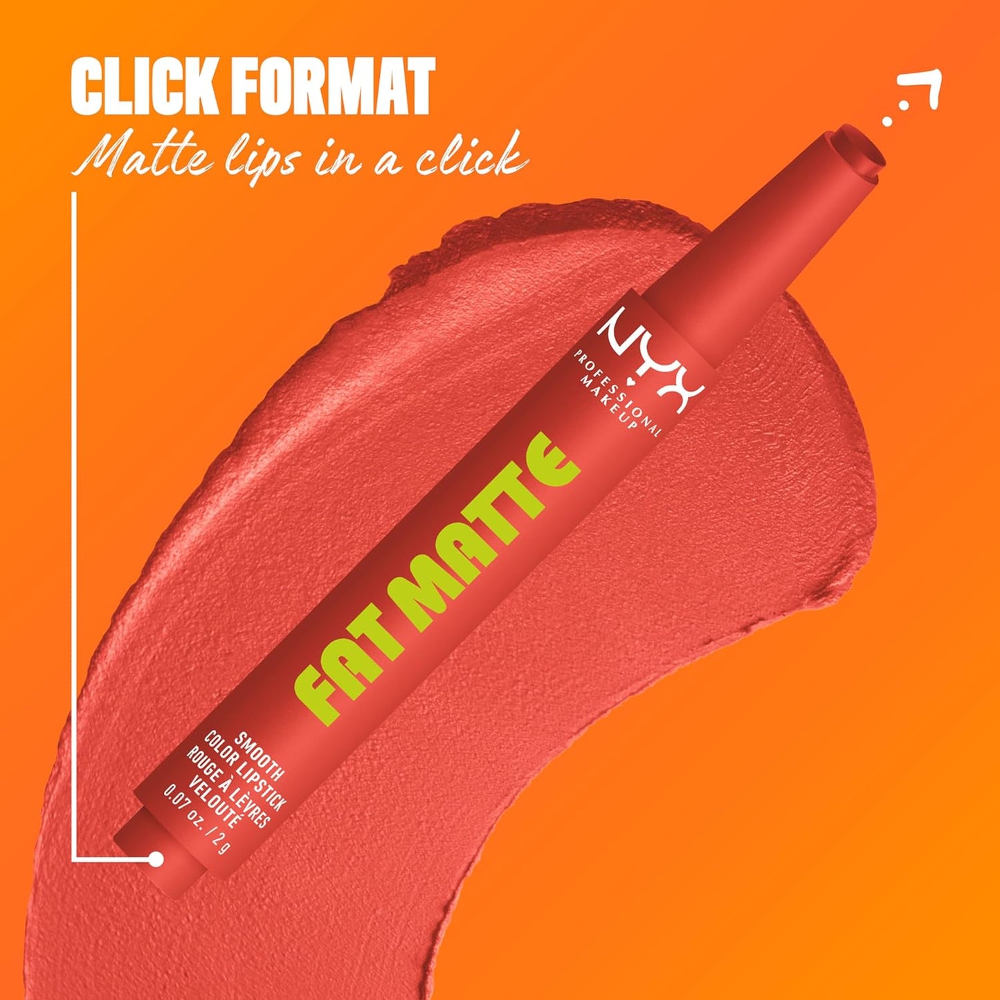 NYX Fat Matte Lipstick | Pigmented Non-Drying Lip Crayon for Long-Lasting Wear - Coral Cuddlin' (Dirty Peach)