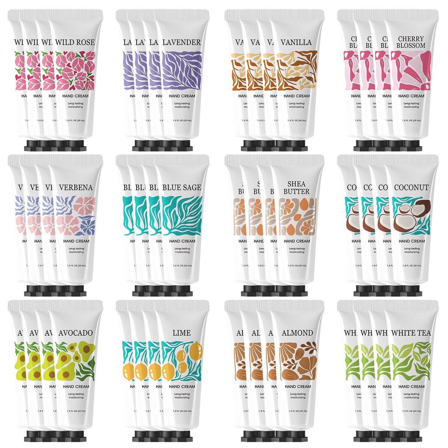 Hand Cream for Women - 12 Pack Travel Size Moisturizing Lotion | Perfect Bridesmaid Gifts & Bachelorette Party Favors