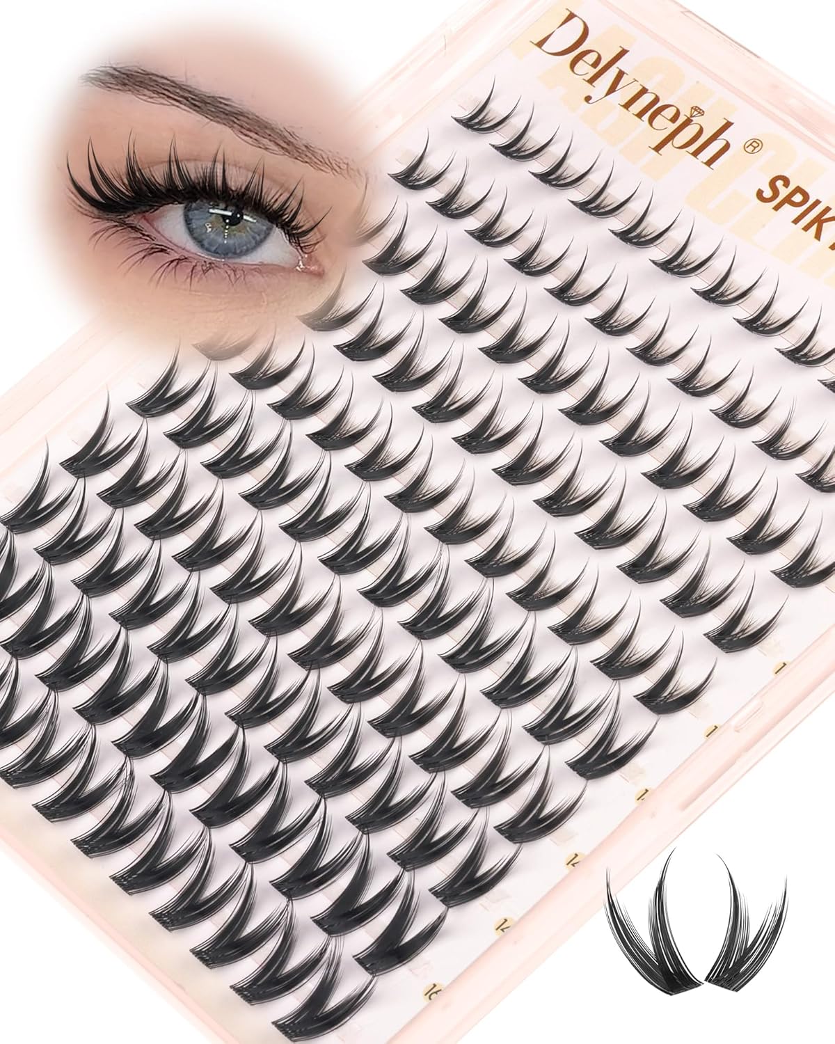 Fluffy Eyelash Clusters - Natural Wispy Manga Lash Extensions | DIY CD Curl 10-16mm Individual Lashes