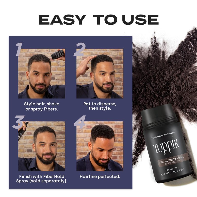 Toppik Hair Building Fibers, Auburn, 27.5g Fill In Fine or Thinning Hair, Instantly Thicker, Fuller Looking, 9 Shades for Men & Women, Keratin Protein Formula