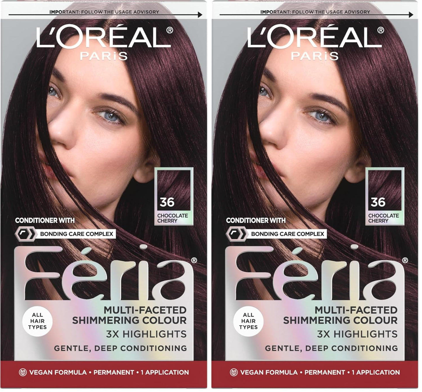 L’Oreal Paris Feria Hair Color - High Intensity Jet Black Dye for 3X Highlights | 1 Kit