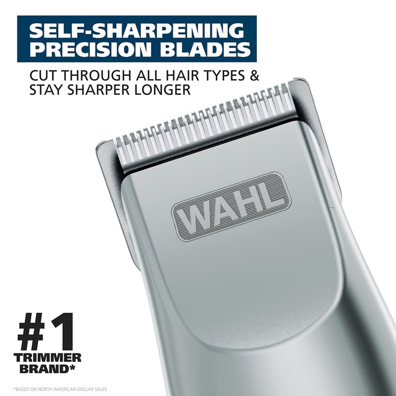 Wahl Groomsman Battery Operated Facial Hair Trimmer for Beard & Mustache Trimming Including Light Detailing and Body Grooming – Model 9906-717V,(Pack of 4)