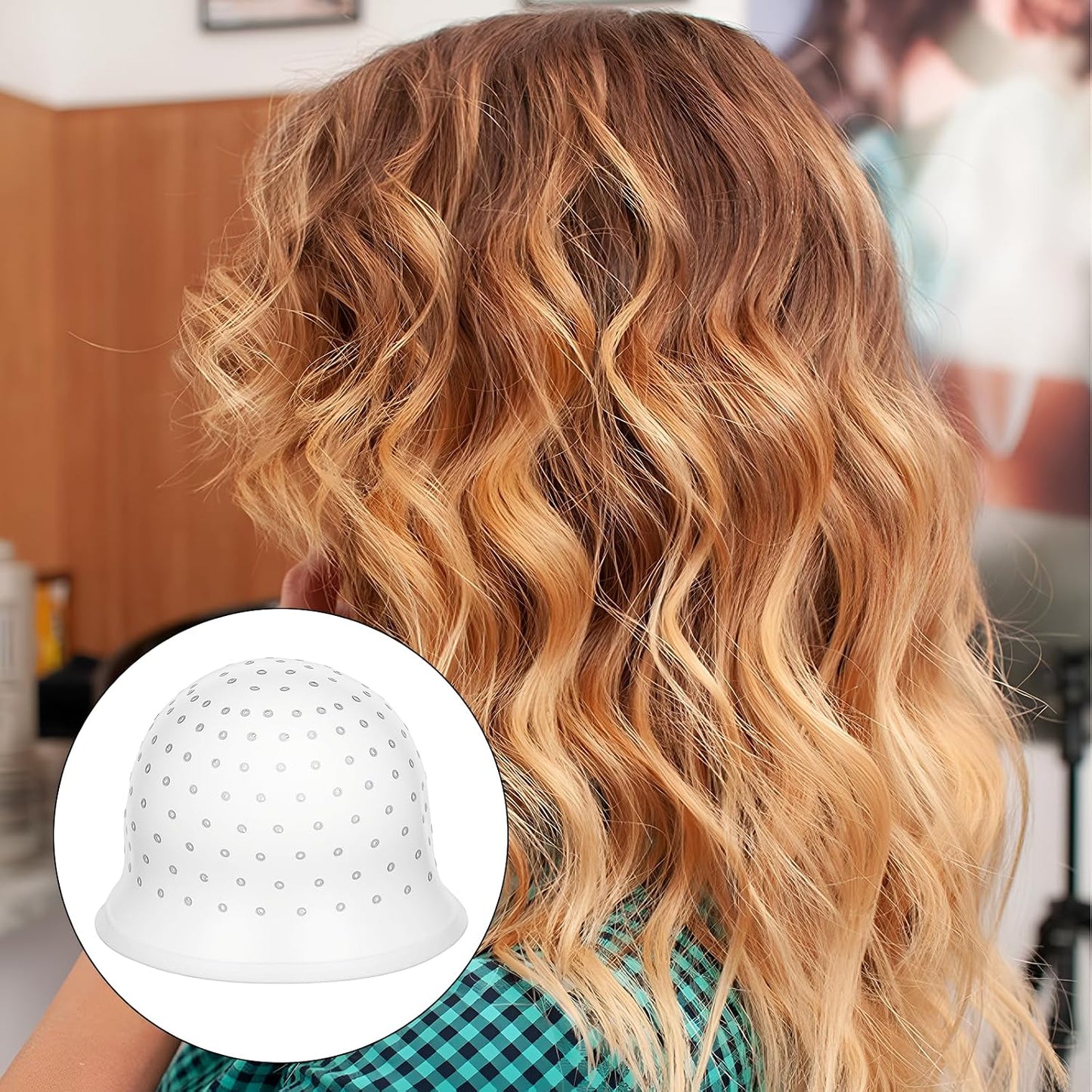 Highlighting Cap Set - Professional Silicone Hair Coloring Tools | 5 Reusable Caps for Home Salon Use