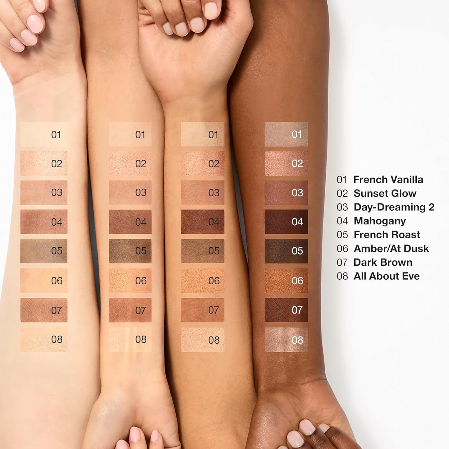 Clinique Eye Shadow Palette - 8 Silky Buildable Shades for Sensitive Eyes | Black Honey, Pink, Nude Honey