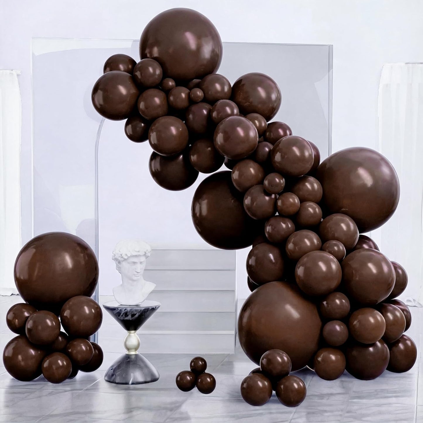 Black Balloon Arch Kit - 140 Pcs in 5-18 Inch Sizes for Baby Showers, Birthdays & Anniversaries | Elegant Black Decor