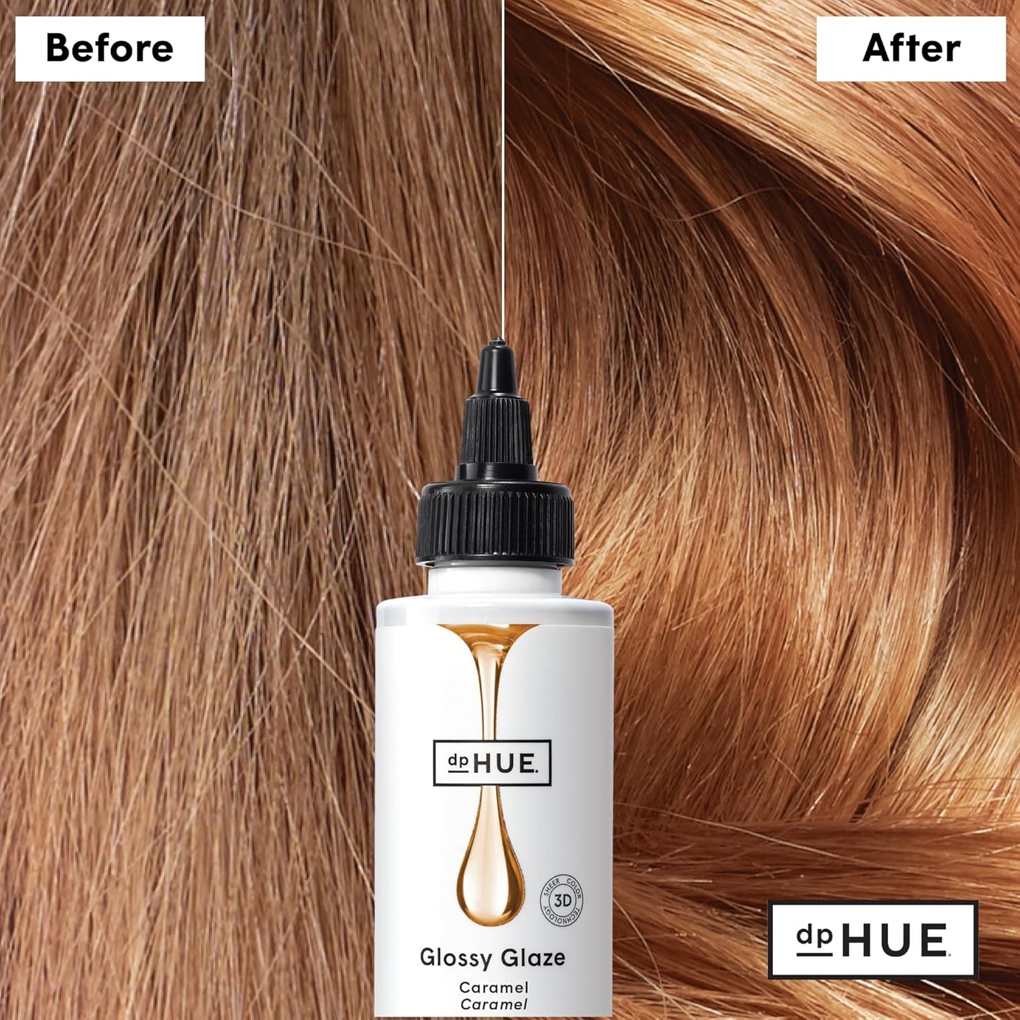dpHUE Glossy Glaze | Caramel In-Shower Liquid Hair Gloss for Luminous Shine - Paraben & Sulfate Free